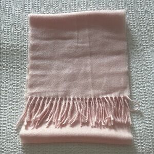 Pink Fringed Scarf